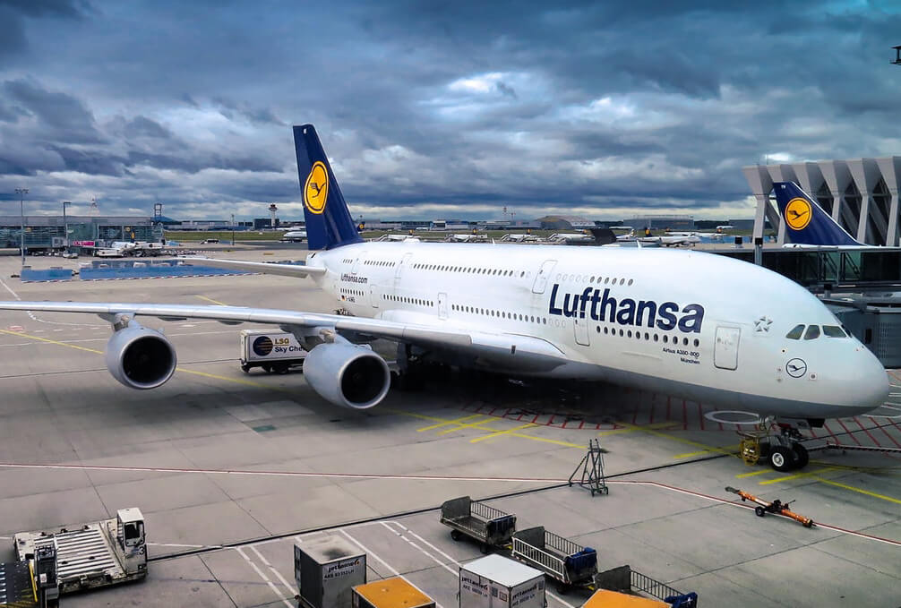 Aircraft on the apron ready for air freight